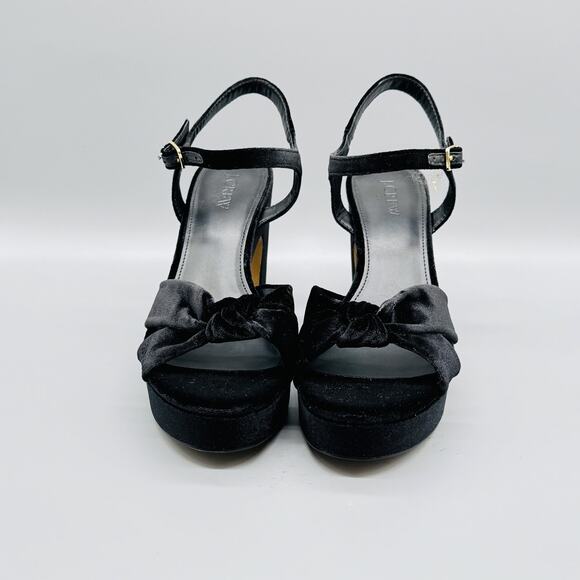 J. Crew Black Velvet Heels - Picture 3 of 12